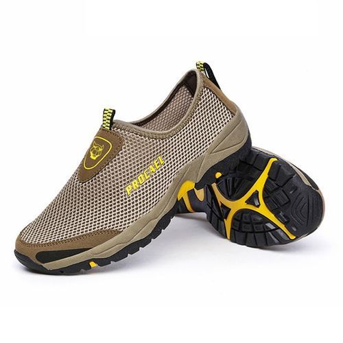 New Men's Outdoor Shoes Breathable Mesh Sneakers -Brown