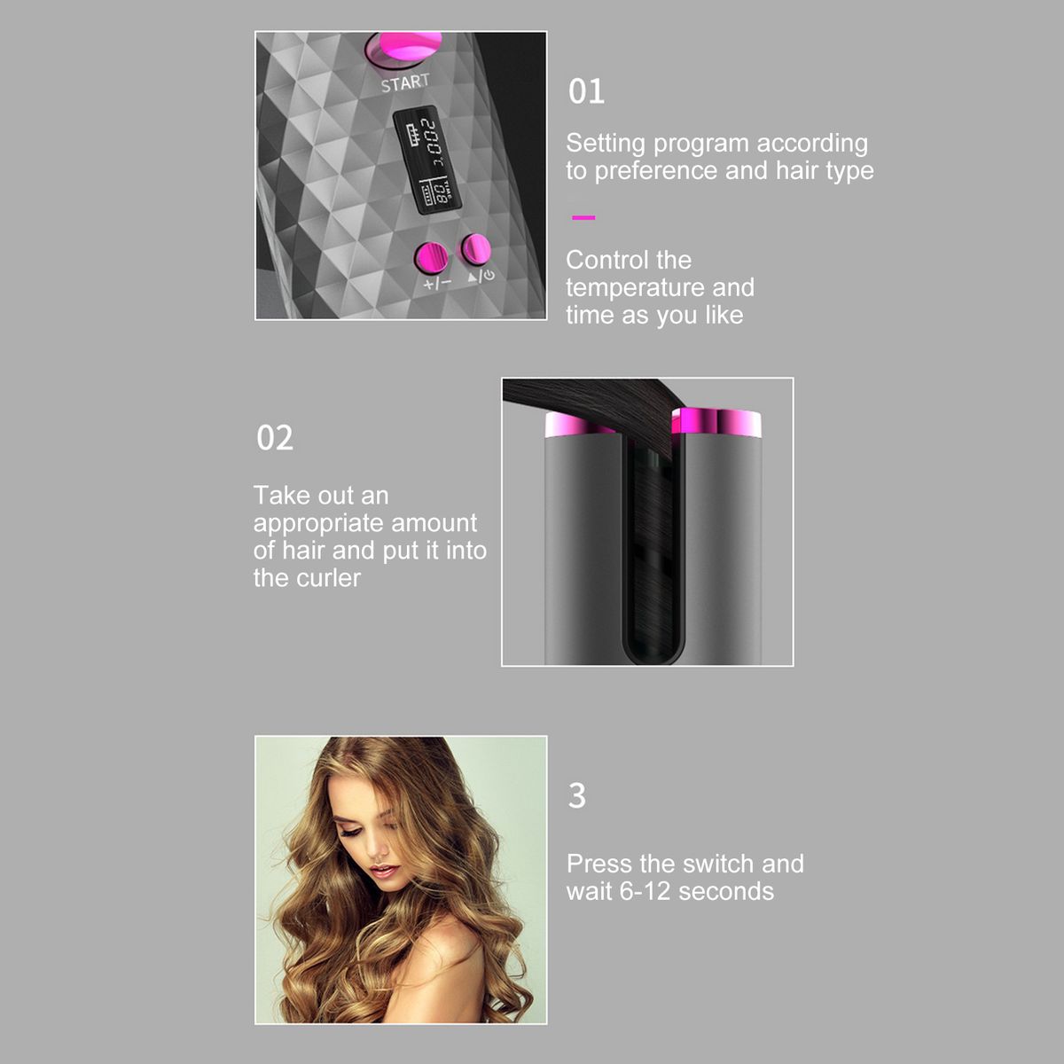 Electric Curling Iron Wireless Curling Iron Fully