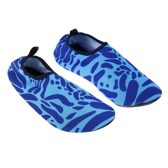 Sports Unisex Barefoot Water Skin Shoes  Socks Beach Blue XS 32-33