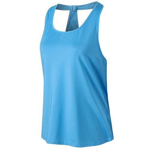 Women's Sports Blouse Breathable Fitness Vest Running Sleeveless Top（Blue）