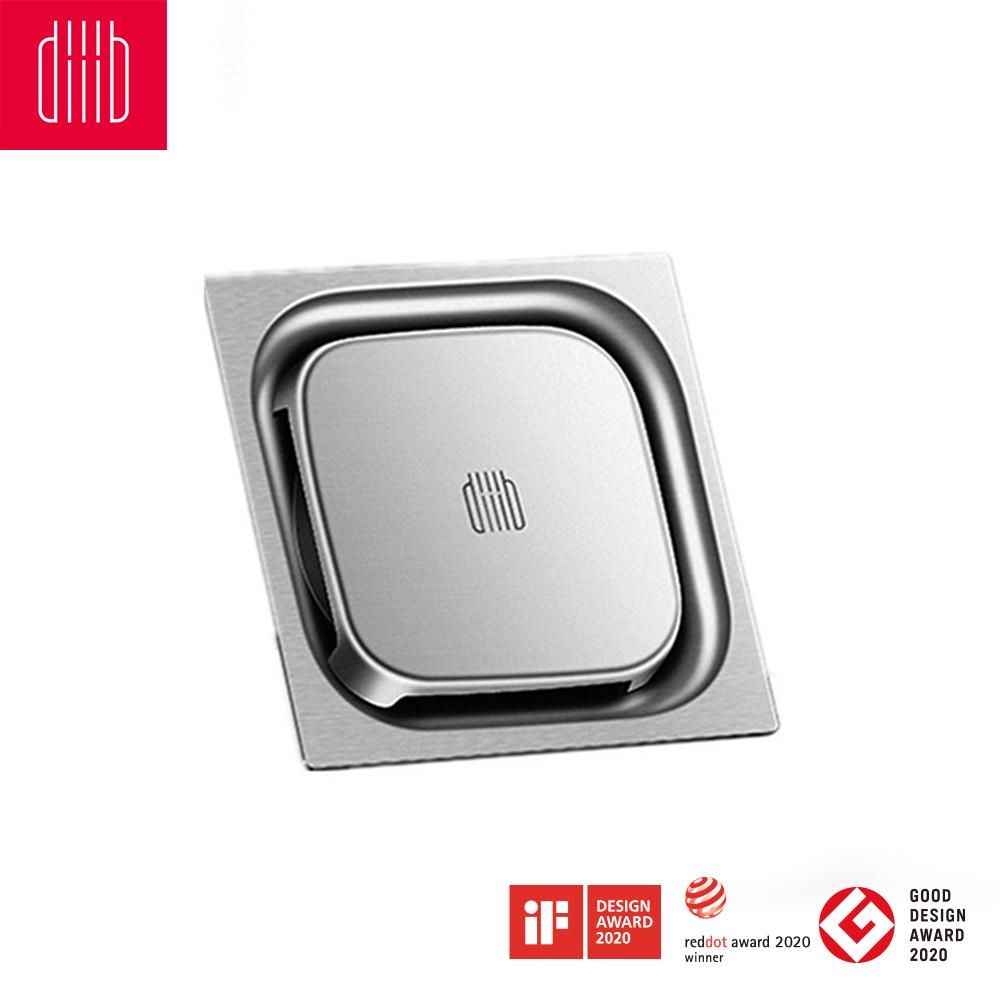 Diiib Floor Drain Deodorant Insect Proof 304 Stainless Steel Swirling Drainage Anti-blocking Filter Drain for Home Kitchen Balcony Washing Machine