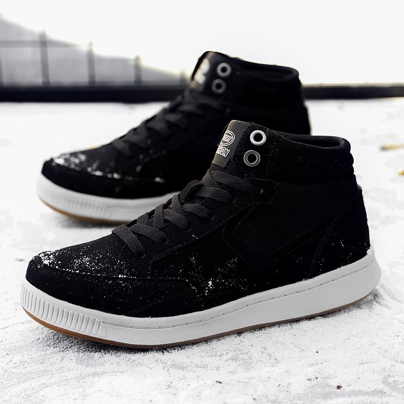 Big Size 49 Winter Men's Snow Boots Suede Outdoor Breathable Men's Sneakers Fur Warm Comfortable Snow Shoes Outdoor Men's Boots-Khaki