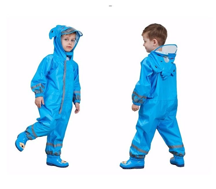 Kids Cartoon Animal Waterproof Jumpsuit Raincoat Children Rainwear
