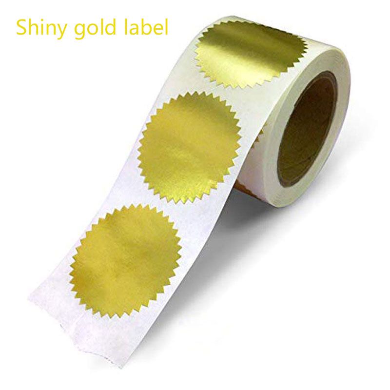 500Pcs Embossed Stickers Foil Blank Certificate Sealing