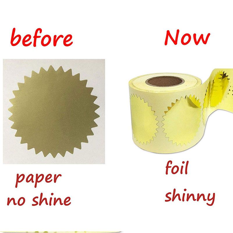 500Pcs Embossed Stickers Foil Blank Certificate Sealing