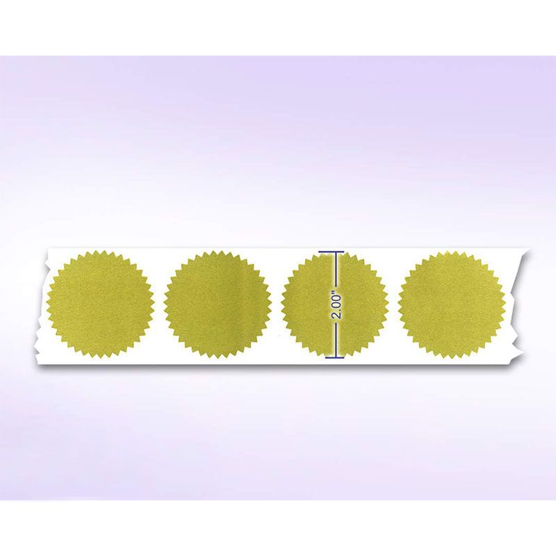 500Pcs Embossed Stickers Foil Blank Certificate Sealing