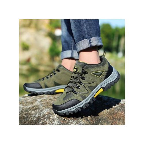 Big Size Mens Outdoor Hiking Climbing Shoes-Green