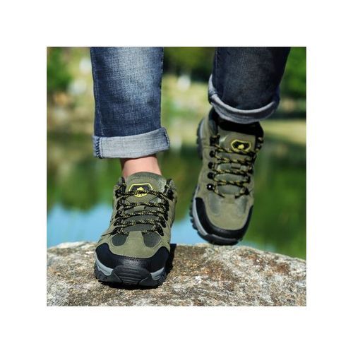 Big Size Mens Outdoor Hiking Climbing Shoes-Green