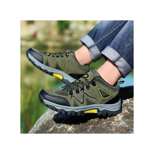 Big Size Mens Outdoor Hiking Climbing Shoes-Green
