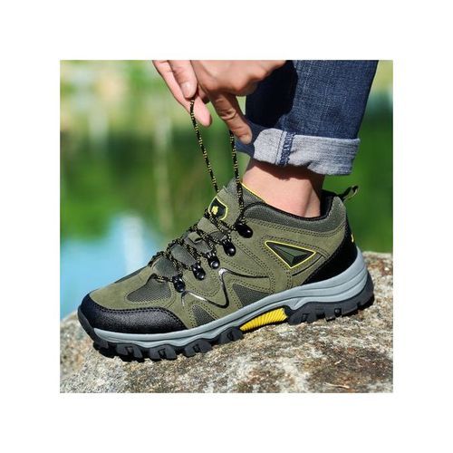 Big Size Mens Outdoor Hiking Climbing Shoes-Green