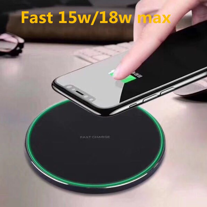 Fast 15w/18w Qi Wireless Charger For Iphone 8 X Xr Xs Max 8