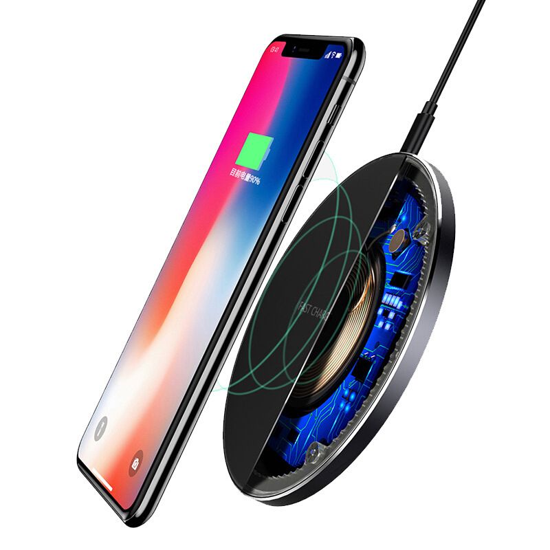 Fast 15w/18w Qi Wireless Charger For Iphone 8 X Xr Xs Max 8
