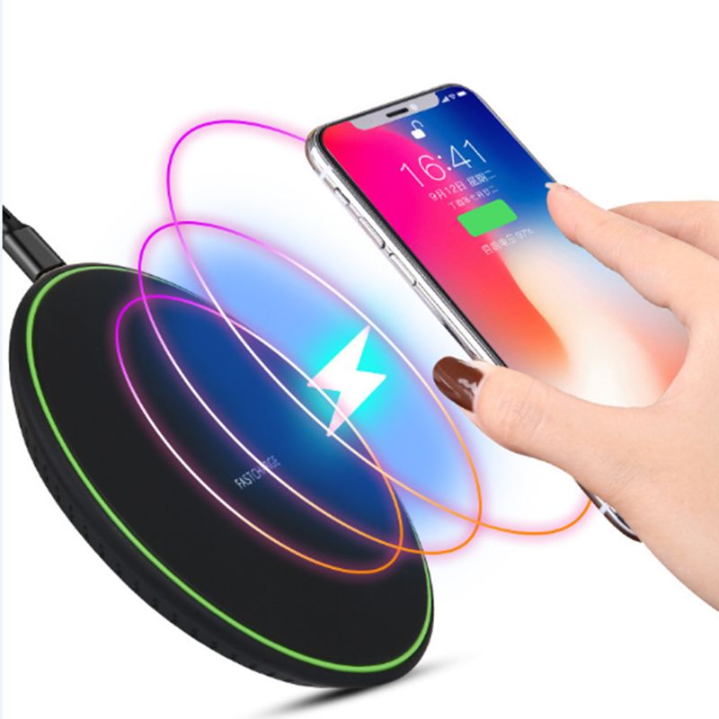 Fast 15w/18w Qi Wireless Charger For Iphone 8 X Xr Xs Max 8
