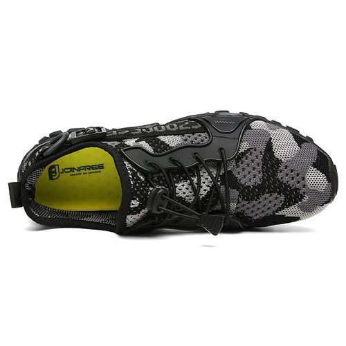 Cool Hiking Shoes Men Sneakers Climbing Mountain EUR Size 36-47 Unisex Slip On Breathable Mesh Combat Desert Training Sneakers Couple Outdoor Trekking Shoes Male Camping Sneakers Non-Slip Quick-dry Water Shoes Grey