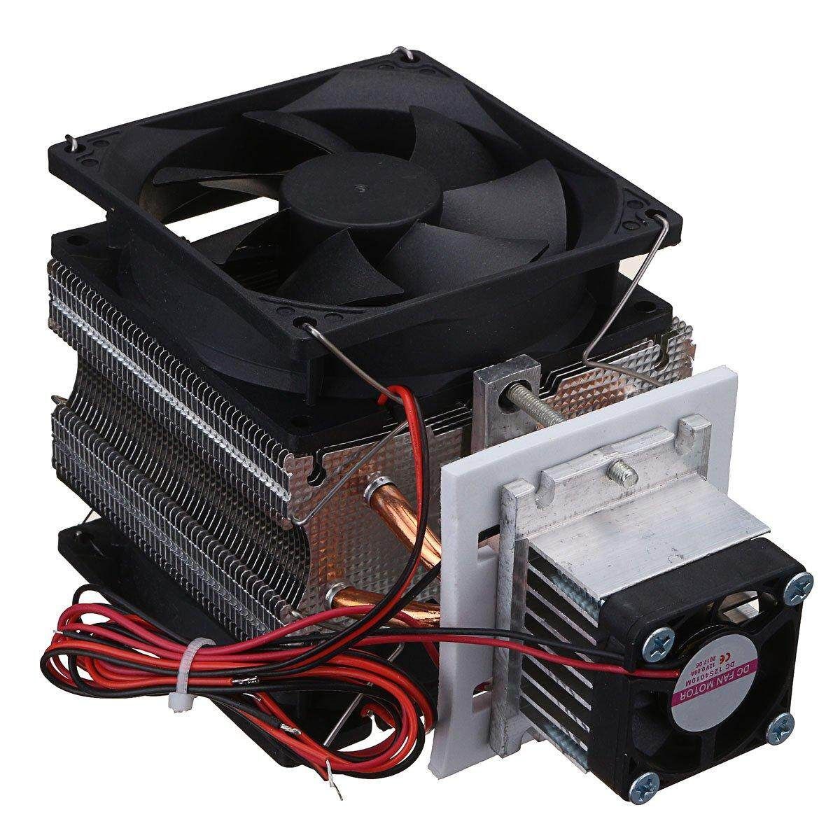 12V 72W Peltier Refrigeration Cooling System Kit Cooler Fan DIY