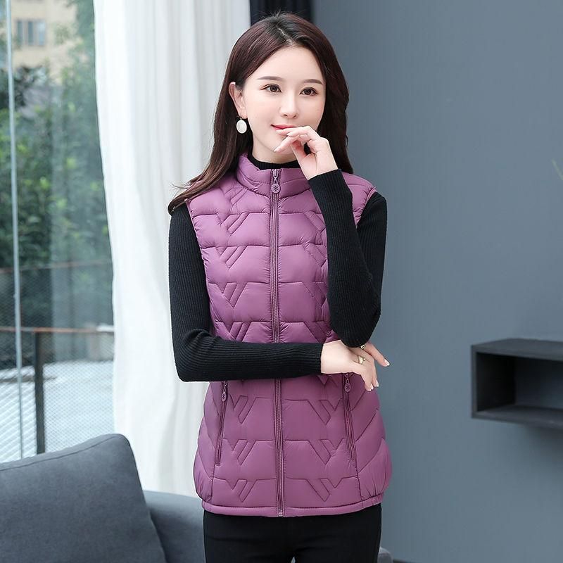 Short sleeveless cotton vest, cotton padded jacket, large size, for autumn and winter