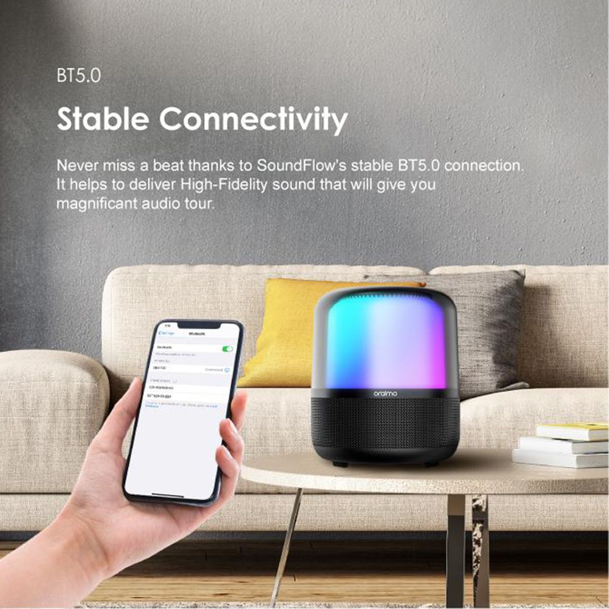 Colorful Light Thumping Bass SoundFlow Wireless Soundbar