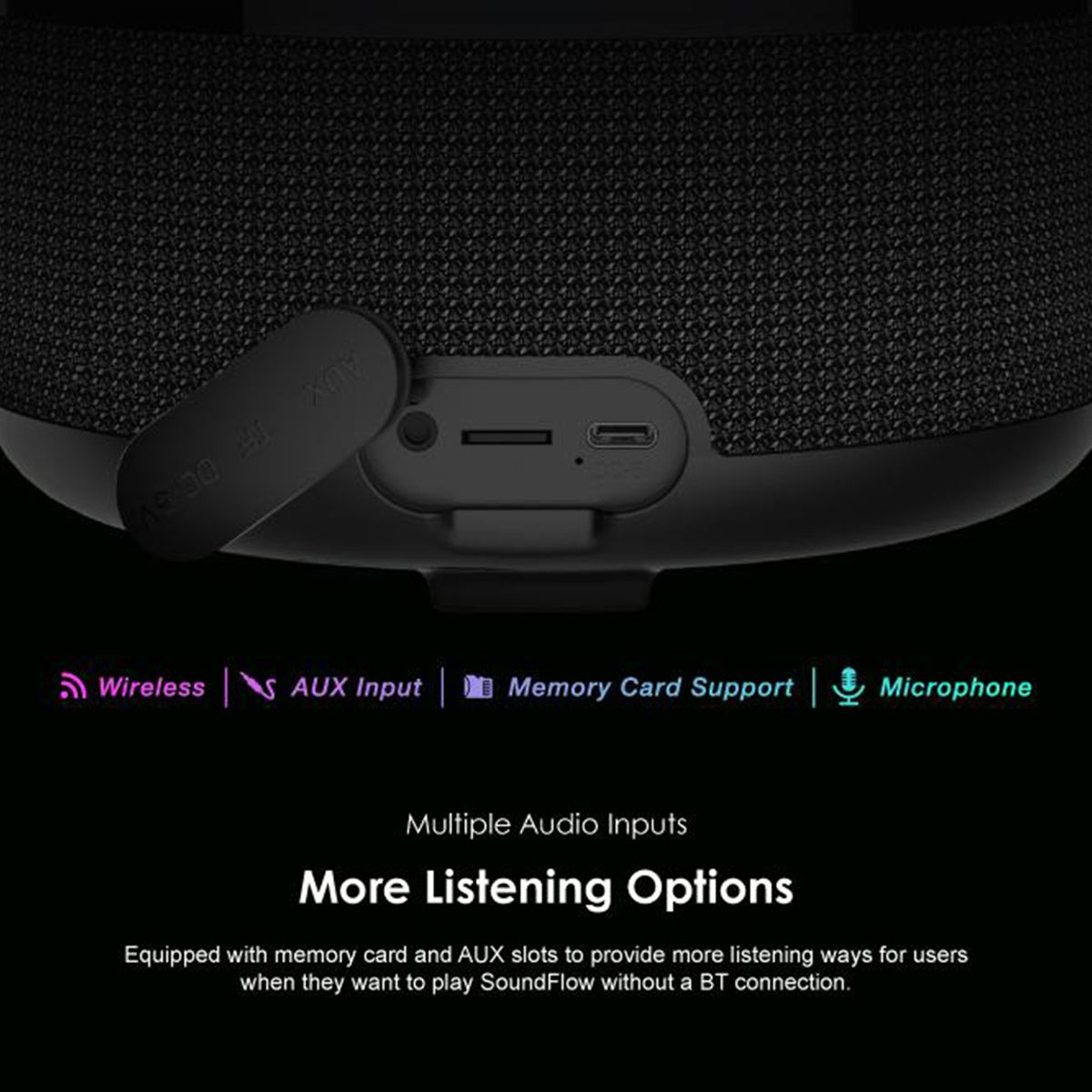 Colorful Light Thumping Bass SoundFlow Wireless Soundbar