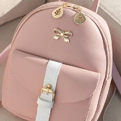 Multi-pocket Ladies Backpack- Pink
