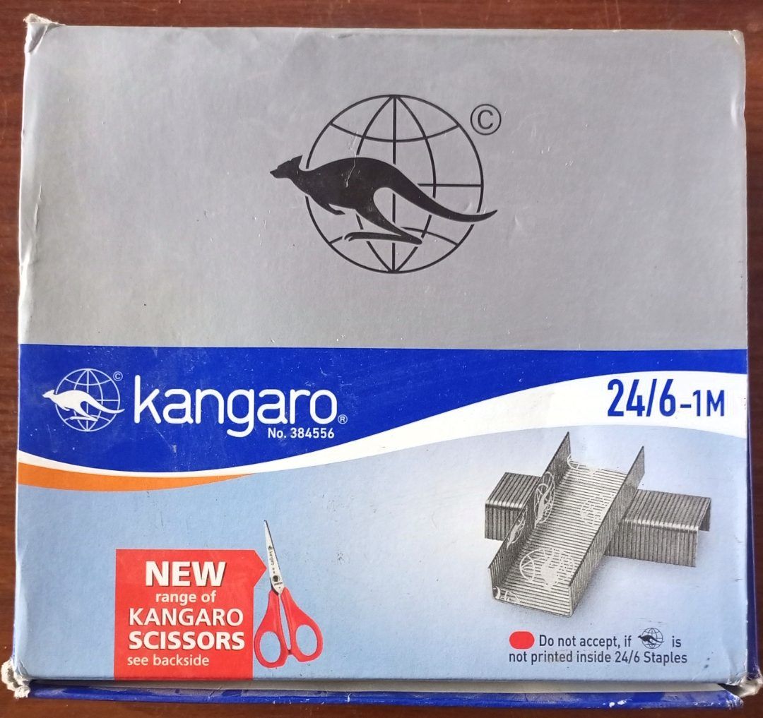 Staple Pin - Kangaroo 24/6 Staple Pins - 20 Packs X 1000 Pins - Full Packet