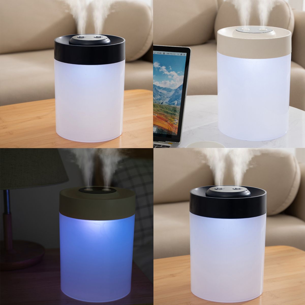 Mist Humidifier Diffuser With 7-Color Night Light 4.2L Large