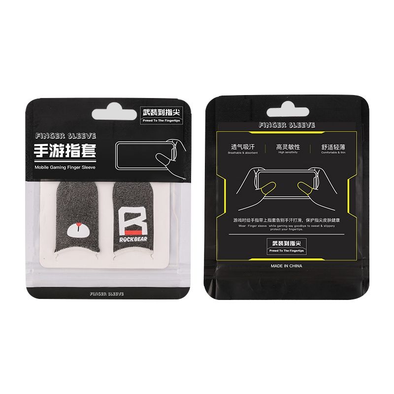 I27 Silver Fiber Anti-sweat Sensitive Touch Gaming Finger Cover For Thumb / Index Finger