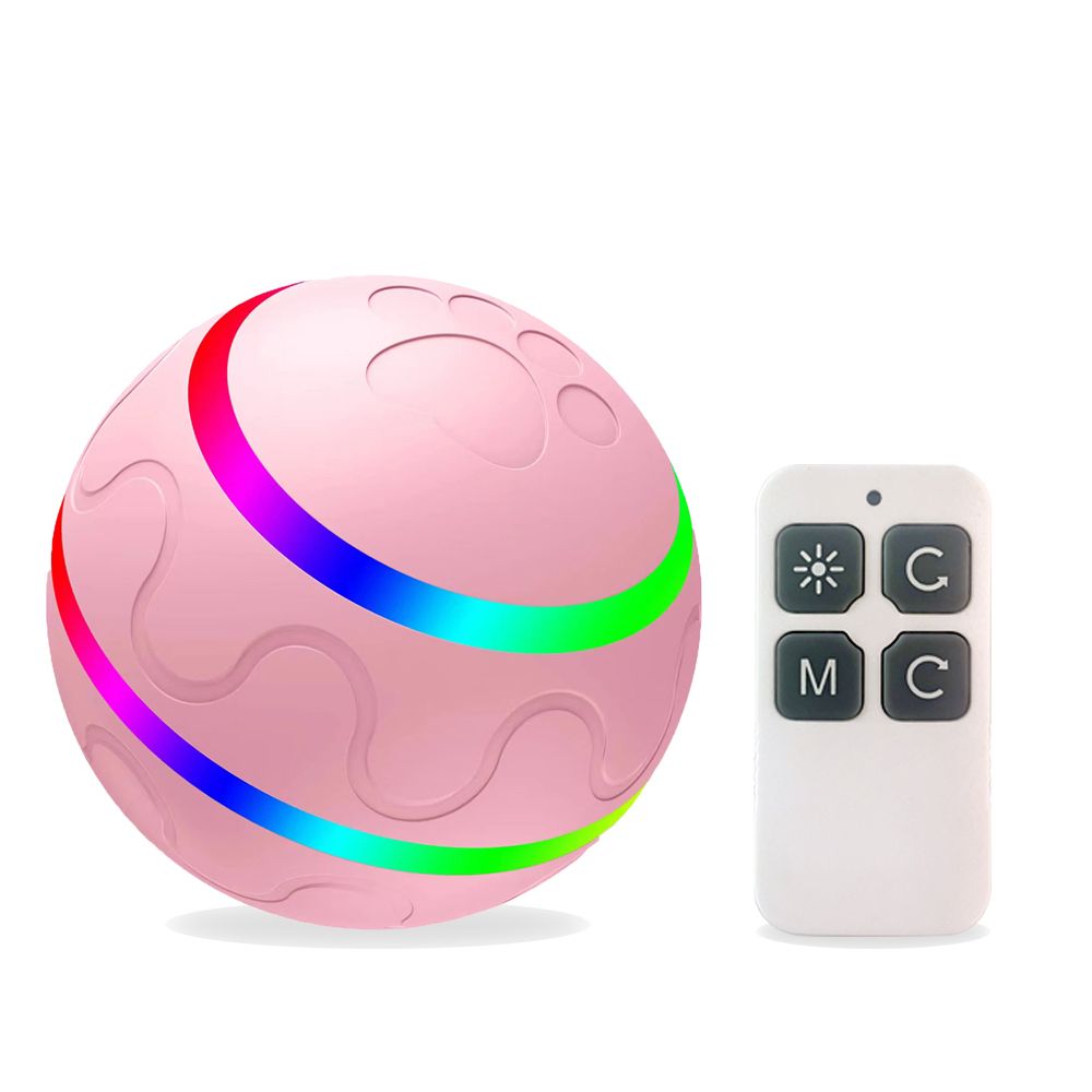Smart Jumping Ball USB Electric Pet Toys Automatic Rotating Toy For Cat Dog Kids Magic Roller Ball Cat LED Rolling Flash Ball-Yellow Automatic