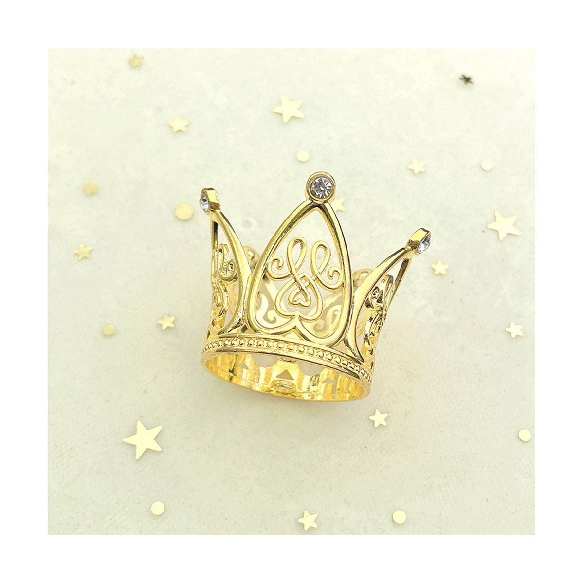 10Pcs Mini Crown Princess Topper Crystal Children Hair