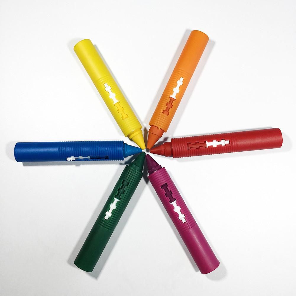 6pcs/set Baby Bathroom Crayons Washed Color Creative Pen