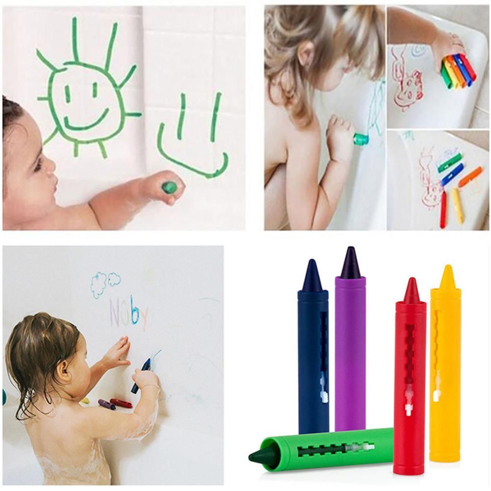 6pcs/set Baby Bathroom Crayons Washed Color Creative Pen