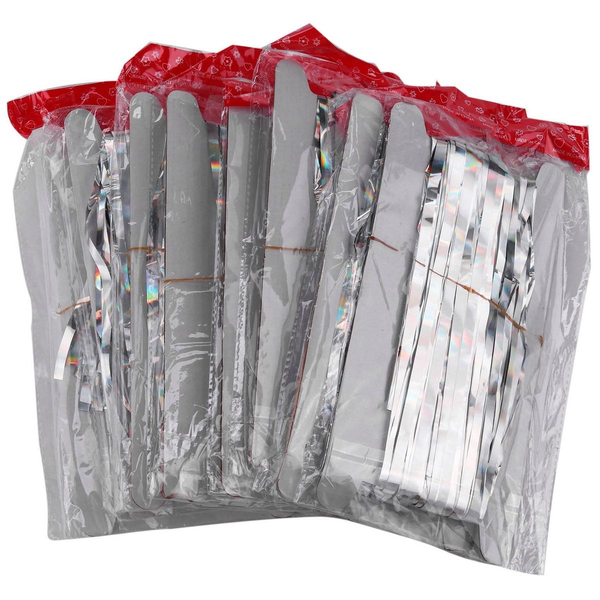 8 Pack Fringe Curtains Metallic Curtains for Birthday Weddin
