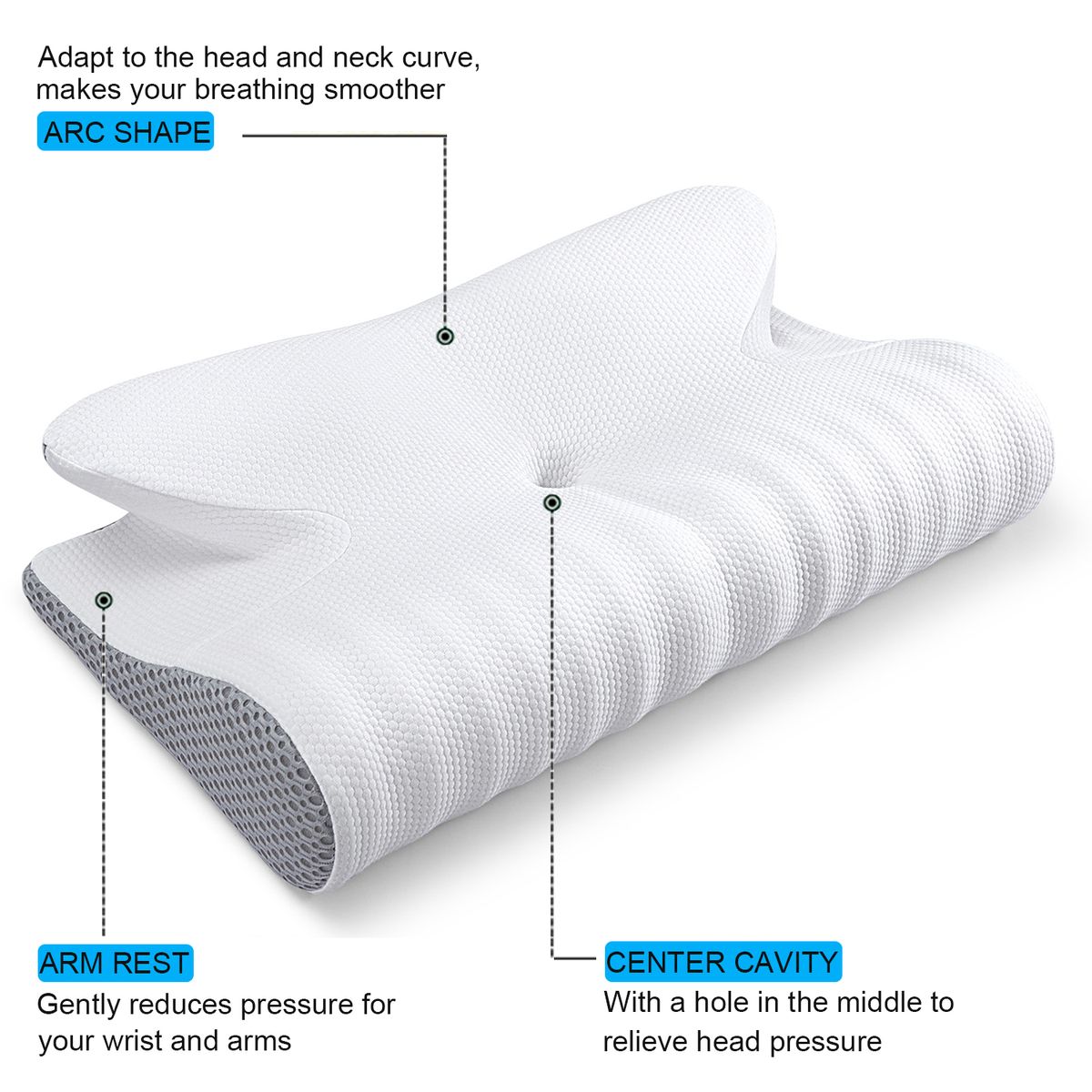 Memory Foam Cervical Pillow Ergonomic Orthopedic-Memory Foam Pillow