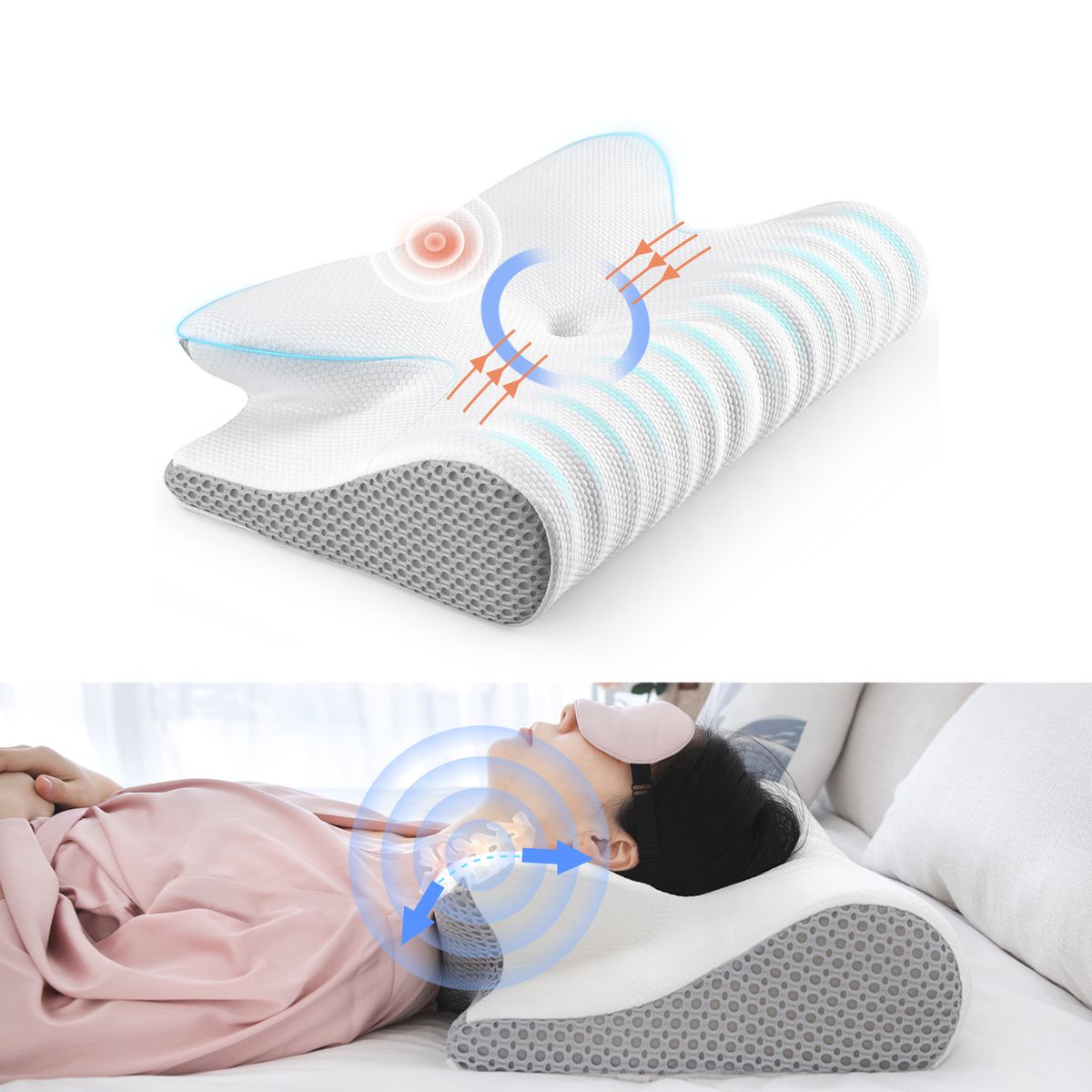 Memory Foam Cervical Pillow Ergonomic Orthopedic-Memory Foam Pillow