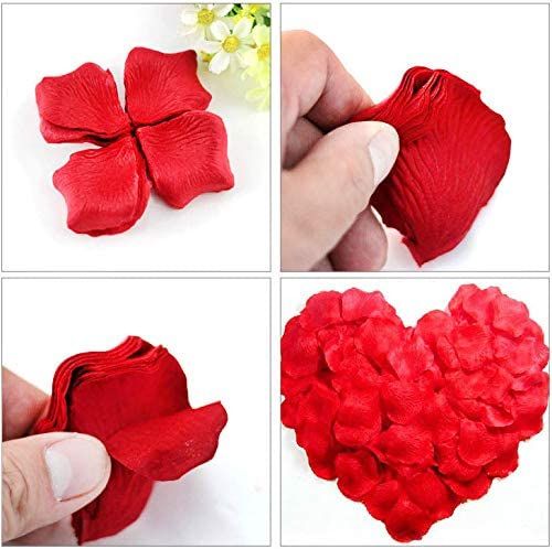 Faux Colorful Red Rose Petals For Proposals & Events 100pcs