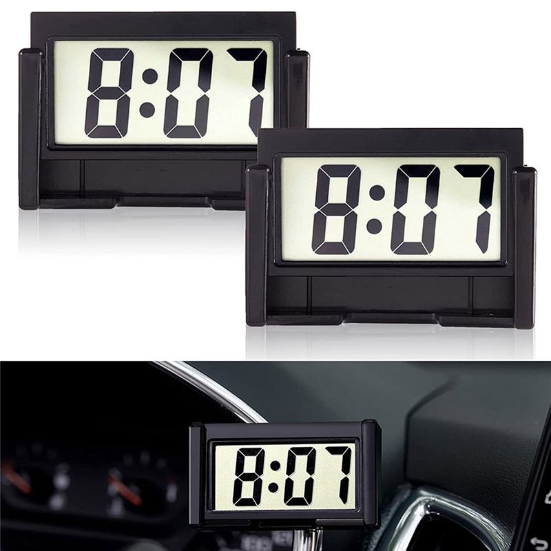 Small Digital Car Dashboard Clock Battery Operated Big