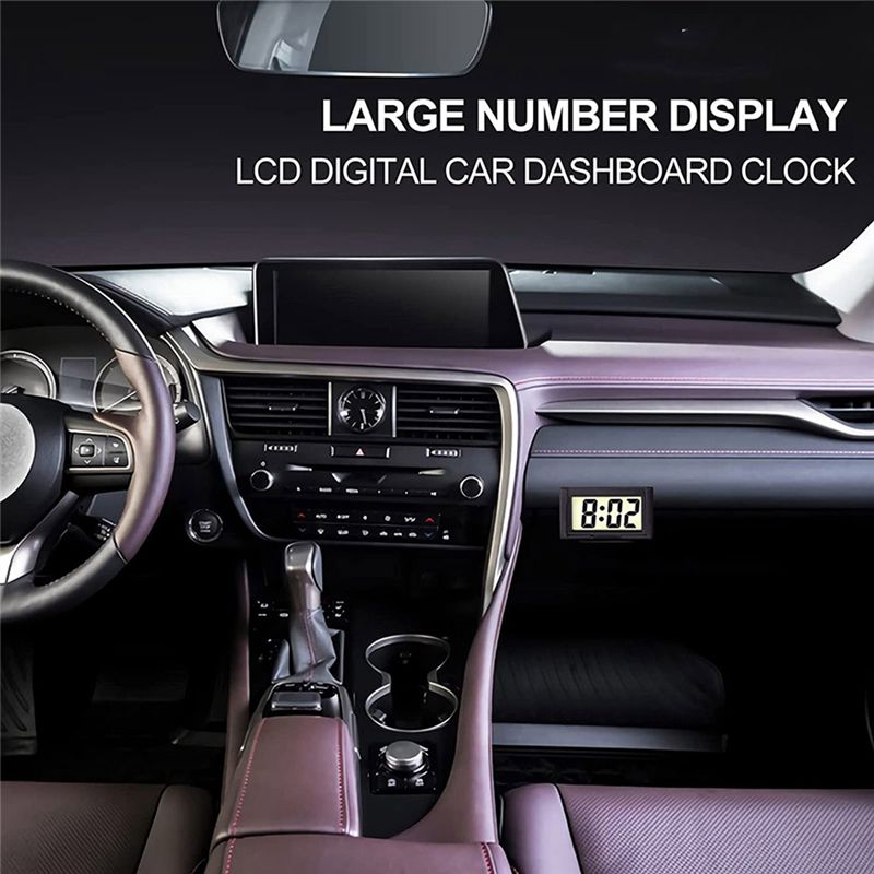 Small Digital Car Dashboard Clock Battery Operated Big