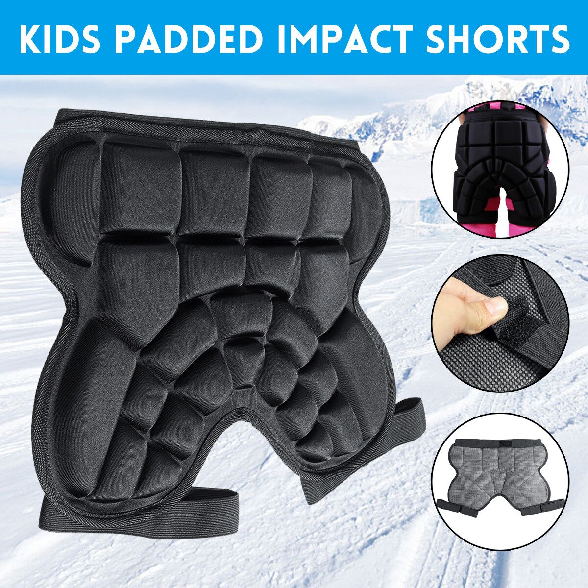 Children Padded Roller Skating Crash Pants Hip/ Saver Impact Padded Shorts