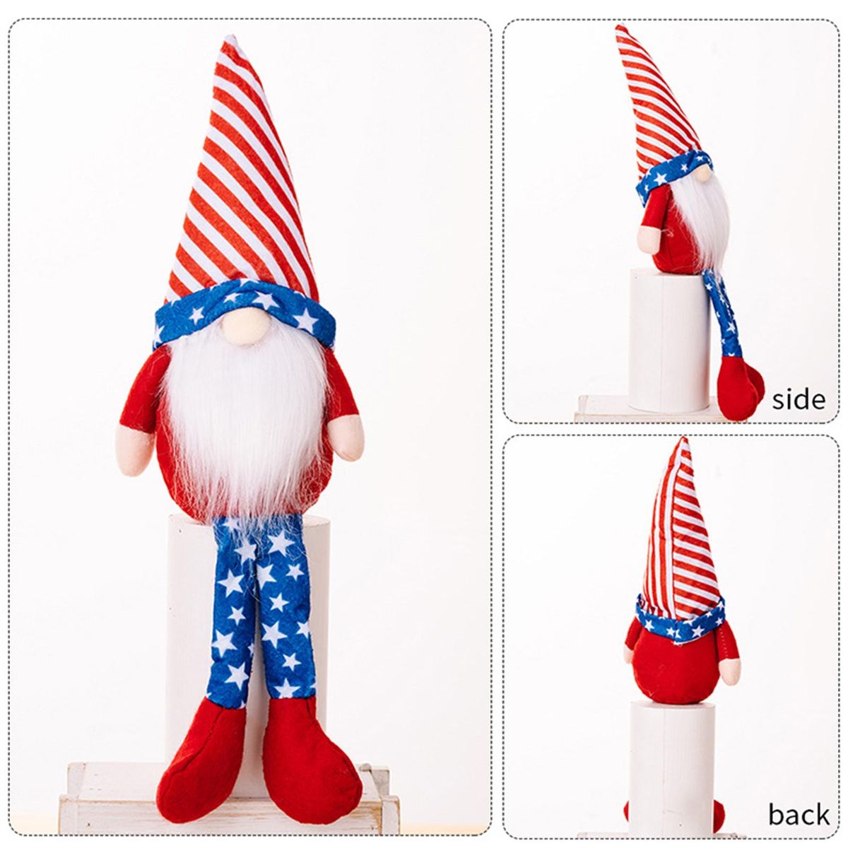 Gnome Doll 4th of July Patriotic Faceless Gnome Doll Red