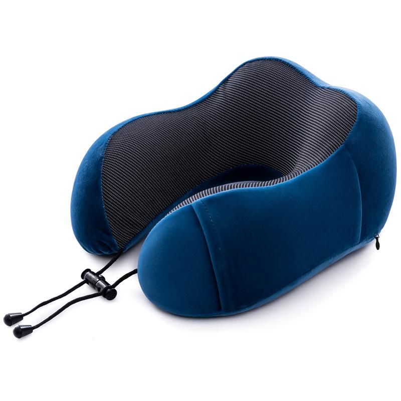 U-Shape Travel Pillow Pure Memory Foam Neck Pillow for Airplane Office Nap Cervical Pillows Flight Sleeping Head Neck Support