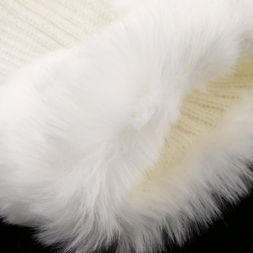 Fluffy Knit Boots Cuff  Trim Toppers Leg Warmer Boot Sock White