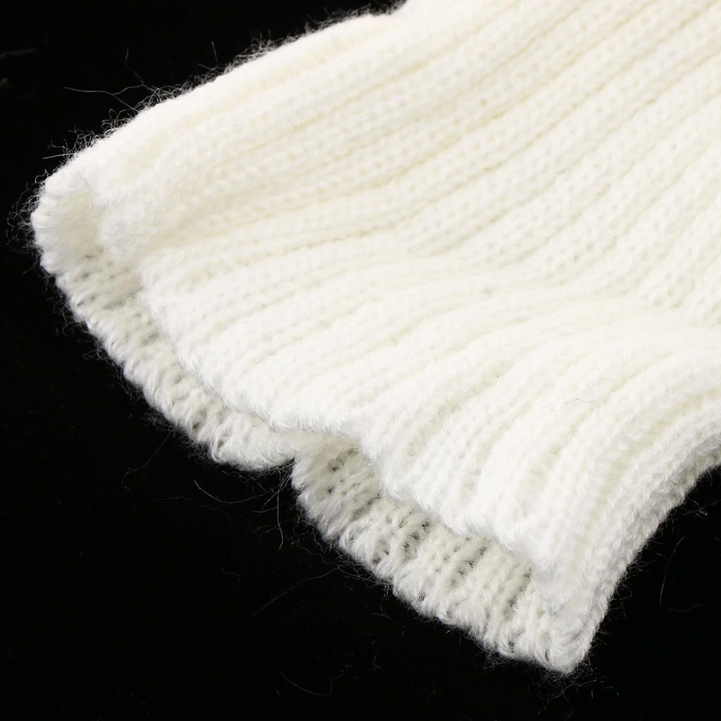 Fluffy Knit Boots Cuff  Trim Toppers Leg Warmer Boot Sock White