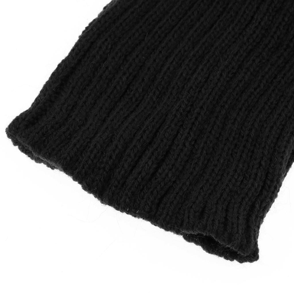 Fluffy Knit Boots Cuff  Trim Toppers Leg Warmer Boot Sock Black