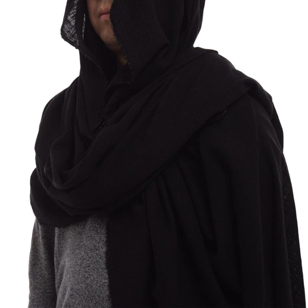 Men Shawl Men Hood Cloak Pirate Cosplay Black