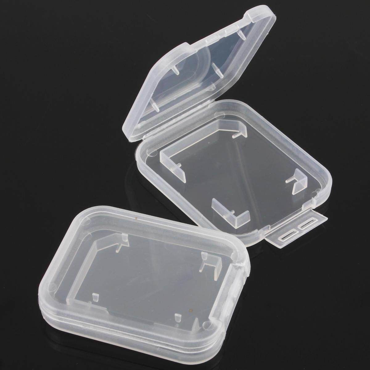 10PCS Transparent Standard SD SDHC Memory Card Case Holder Box Storage Set