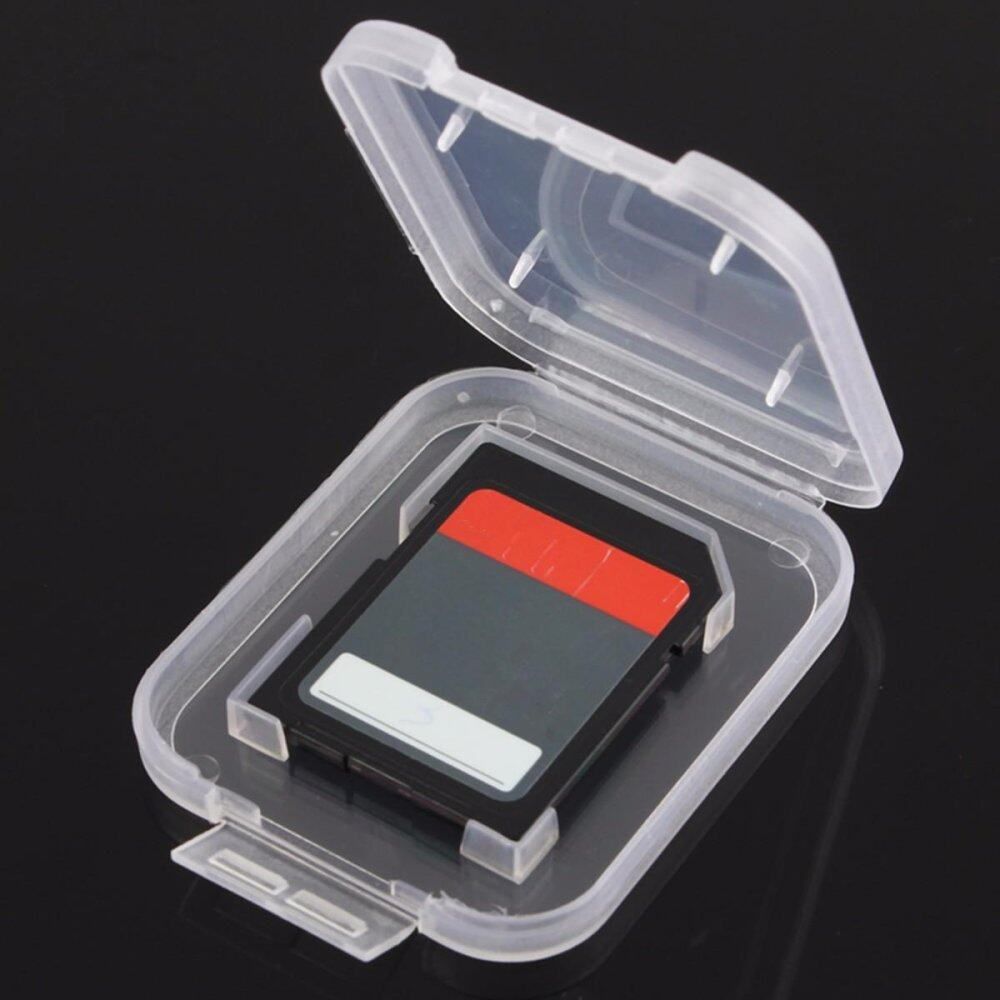 10PCS Transparent Standard SD SDHC Memory Card Case Holder Box Storage Set