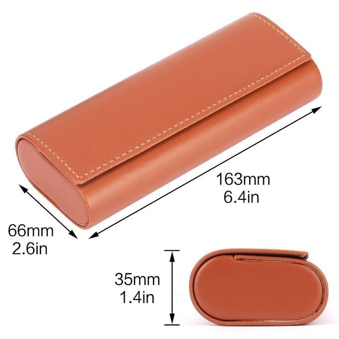 Original Leather Light-Weight Eye Glasses Case - Box Pouch