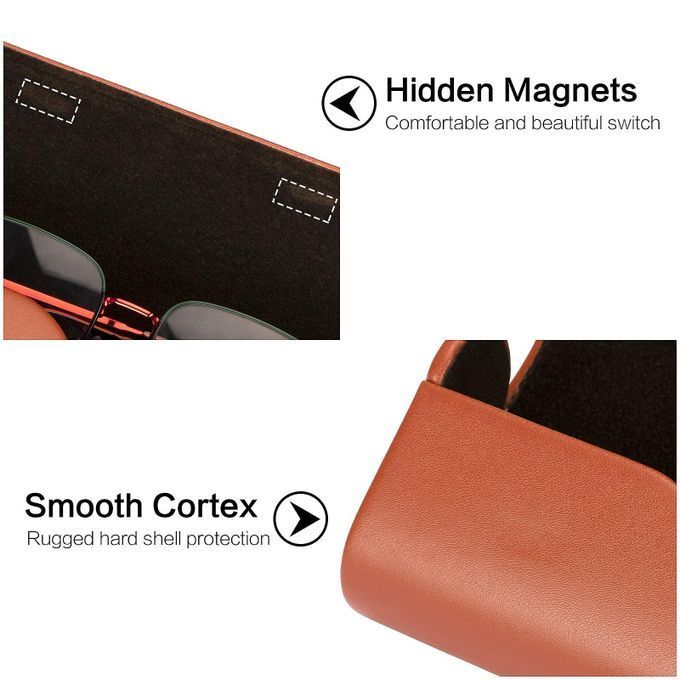 Original Leather Light-Weight Eye Glasses Case - Box Pouch