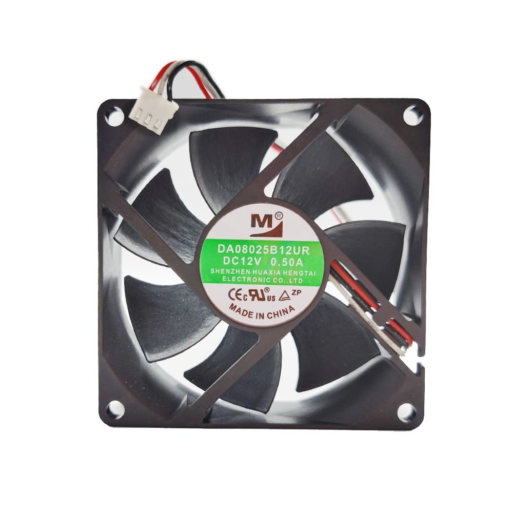 Server Fan Da08025b12ur Dc 12v 0.5a 80x80x25mm 3 Wire Fan