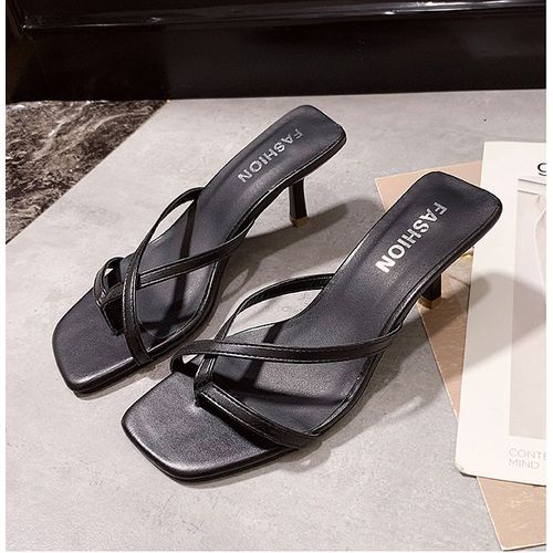 Women's Fashion High Heels Sandals - Black