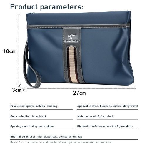 Korean Fashion Food Bag Men's Envelope Bag Large Capacity Cloth Bread Bag